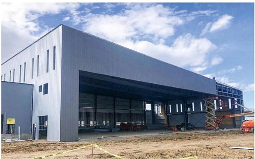 Laatste bedrijfscasus over hangar van staalconstructies