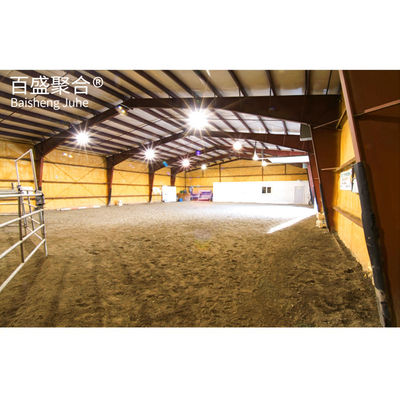 Long Span Varkens Boerderij Schuur Structuren Geprefabriceerde binnenshuis Paardrijden Arena Schuur Schuur Huis Hall Design