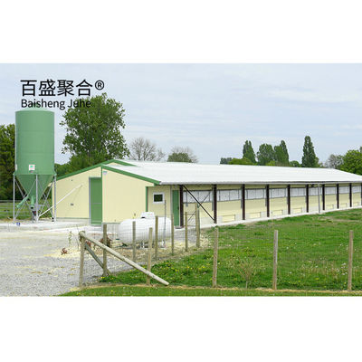Grote capaciteit geprefabriceerd broiler pluimveehouderij gebouw met sandwich paneel dak