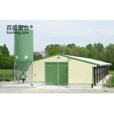 Grote capaciteit geprefabriceerd broiler pluimveehouderij gebouw met sandwich paneel dak