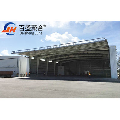 ISO9001 2008/CE/BV gecertificeerde staalstructuur hangar voor commerciële en particuliere jets