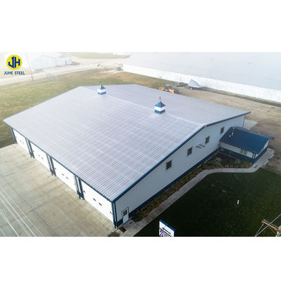 Q355B Metalen frame structuur voor grote ruimte staal structuur Workshop verwerkingsbehoeften