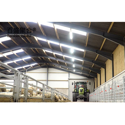 ASTM-standaard lichtstaal structuur geitenhuis ontworpen prefab boerderij schapen geiten staal schuur huis