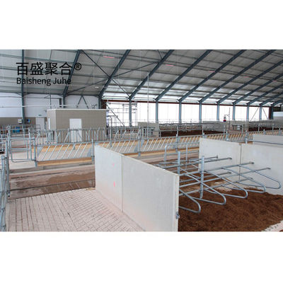 Hot Dip gegalvaniseerd staalstructuur veehuis voor prefab vee schuur metalen frame
