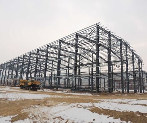 Industriële opslagplaats Metalen frame shed met AiSi standaard en sandwich paneel dakbedekking