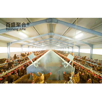 ISO9001 2008/CE/BV gecertificeerde staalframe Kippenboerderij voor open schuren
