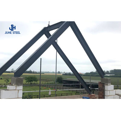 Eénplaat staaldak Prefab schuren Staalconstructie Commercieel gebouw Q235/Q355B