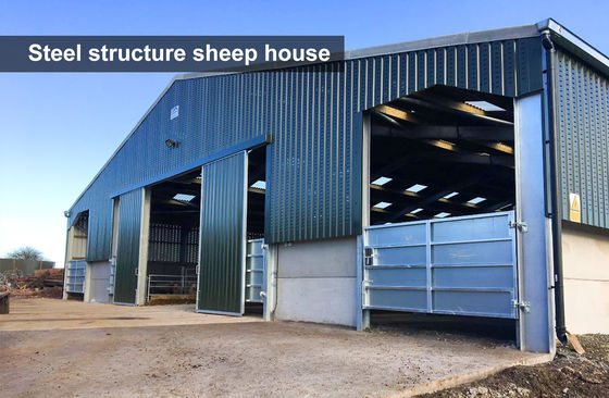 Openzijdig pluimveehuis type geprefabriceerde schuur voor geiten, varkens, paarden en runderen