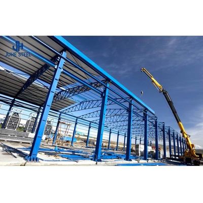 Lichte staalconstructie magazijn met zelfopslag dakraamwerken en geprefabriceerd frame