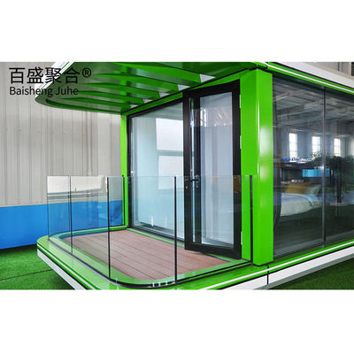 Villa Landschapsdecoratie Prefabricated Movable Apple Capsule House met terras