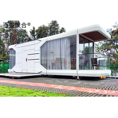 Villa Landschapsdecoratie Prefabricated Movable Apple Capsule House met terras