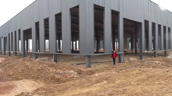 Grote breedte voorgebouwd licht I-straal magazijn bouw met aluminium-gelegeerd raam