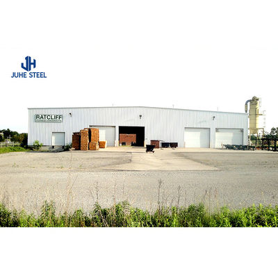 Wide Span Portal Frame Steel Structure Warehouse met rollende deur en prefab ontwerp