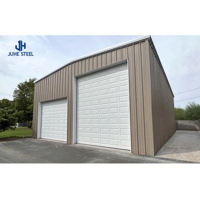 Metalen structuur 2 Autogarageschuilplaats voor buiten Staal Structural Steel Frame Workshop