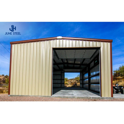 Metalen structuur 2 Autogarageschuilplaats voor buiten Staal Structural Steel Frame Workshop