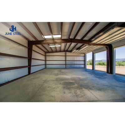 Metalen structuur 2 Autogarageschuilplaats voor buiten Staal Structural Steel Frame Workshop
