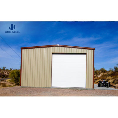 Metalen structuur 2 Autogarageschuilplaats voor buiten Staal Structural Steel Frame Workshop
