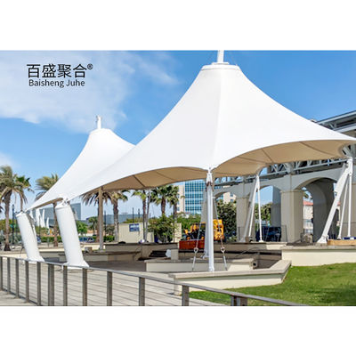 Op maat gemaakte glazen stoffen Gekoppeld stalen frame Membraan Gespannen structuren Vliegtuighangar Canopy