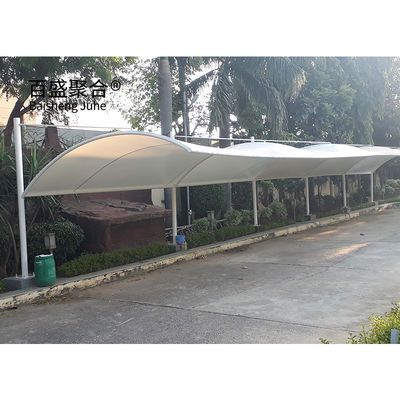 Stalen raam Parkeer tent Auto schuur dakbedekking Design Membraan structuur Architectuur Carport