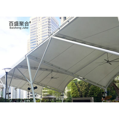 GB Q235 Koolstofstructuur Staalframe PVC stof Tarpaulin Membraan schaduwstructuren