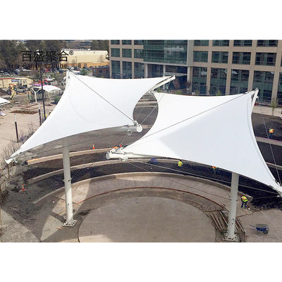 GB Q235 Koolstofstructuur Staalframe PVC stof Tarpaulin Membraan schaduwstructuren
