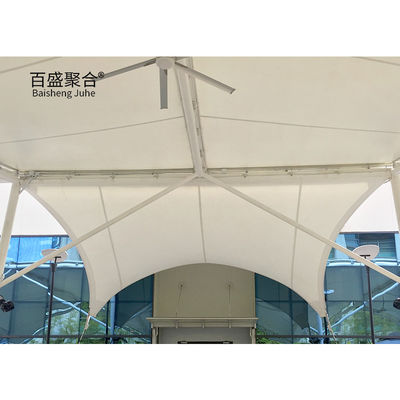 Stof 11150g Strekkingsmembraan schaduw structuren met koolstof structuur staal frame
