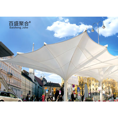 Stof 11150g Strekkingsmembraan schaduw structuren met koolstof structuur staal frame