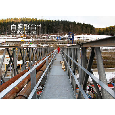 Metalen voetgangersbrug staal wandelbrug voor één rijstrook 4,2 m breedte