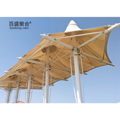 Stof 11150g Strekkingsmembraan schaduw structuren met koolstof structuur staal frame