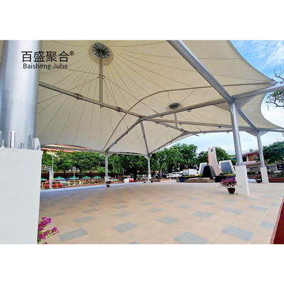 80n Carbon Structure Steel Frame Waterproof Tensile Fabric Umbrella Canopy voor dakbedekking