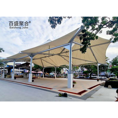 80n Carbon Structure Steel Frame Waterproof Tensile Fabric Umbrella Canopy voor dakbedekking