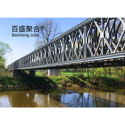 Gegalvaniseerde panelen en staalstructuurbruggen Q355 / graad 350 / ASTM A992 Draagbare staalbruggen