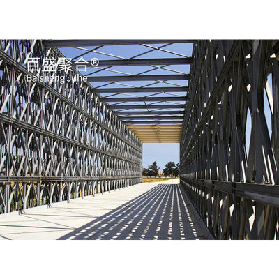 Gegalvaniseerde panelen en staalstructuurbruggen Q355 / graad 350 / ASTM A992 Draagbare staalbruggen