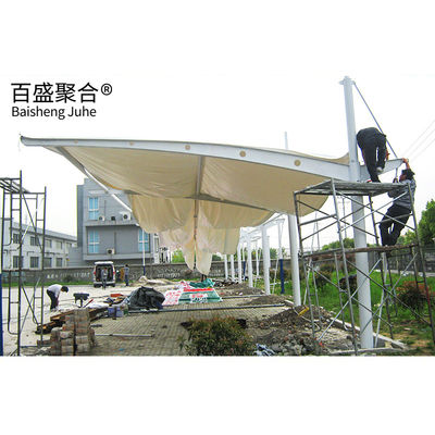 Sail Finishing Pvc Coated Outdoor Parkeerplaats Parkeerplaats Metalen frame Waterdicht Canopy Carports