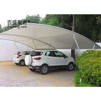 Brandbestendige met poeder beklede membraanstructuur dak auto zonnescherm carport