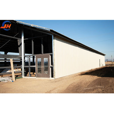 Metalen voorgefabriceerde opslagruimte Gebouw Constructie Staalconstructie met schuifdeur