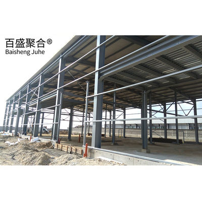 Geverfd Ethiopië Prefabricated Metallic Prefab Light Steel Structure Warehouse Building
