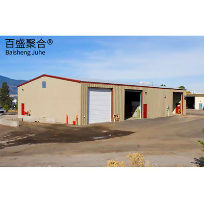 Lichte bouw Prefab Steel Structure Warehouse met schuifdeur en roldeur